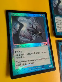 Wandering Eye x3 Illusion MTG 3 Card. OLD VINTAGE FOIL. NEMESIS. - Image 2