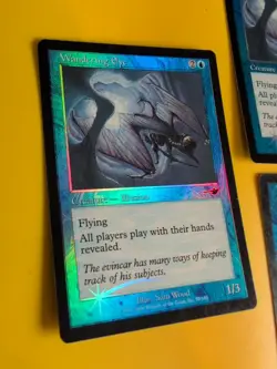 Wandering Eye x3 Illusion MTG 3 Card. OLD VINTAGE FOIL. NEMESIS. - Image 3