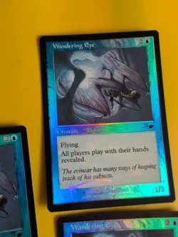 Wandering Eye x3 Illusion MTG 3 Card. OLD VINTAGE FOIL. NEMESIS. - Image 5