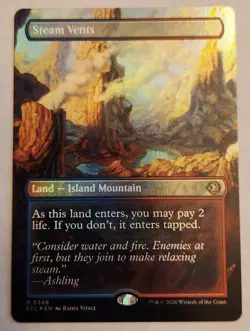 Steam Vents (Borderless) Lorwyn Eclipsed Foil Rare Land NM+ - Image 1