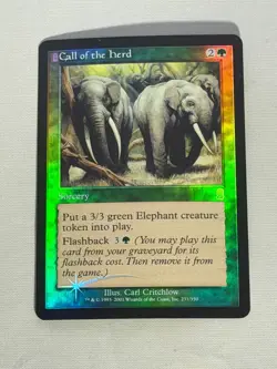 MTG FOIL Call of the Herd Odyssey Magic the Gathering - Image 1