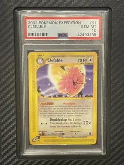 2002 PSA 10 Clefable #41 Rare Pokemon TCG Expedition Base Set Eseries Ereader - Image 1