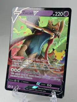 Zacian V 016/025 Holo Rare - 2021 Pokemon Celebrations 25th Anniversary NM - Image 1