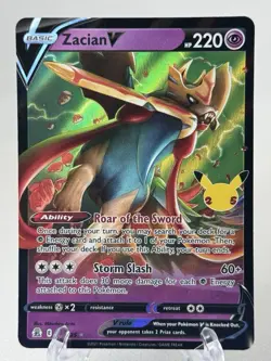 Zacian V 016/025 Holo Rare - 2021 Pokemon Celebrations 25th Anniversary NM - Image 2