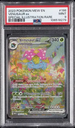 2023 POKEMON MEW EN-151 SPECIAL ILLUSTRATION RARE #198 VENUSAUR EX PSA 9 - Image 1
