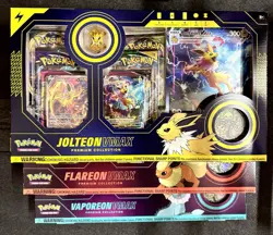 Pokemon Vmax Premium Collection Set of 3 - Vaporeon Flareon Jolteon - Image 1