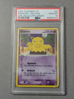 2004 Pokemon Drowzee 32/112 Reverse EX Fire Red & Leaf Green PSA 10 GEM MINT - Image 1