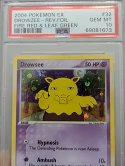 2004 Pokemon Drowzee 32/112 Reverse EX Fire Red & Leaf Green PSA 10 GEM MINT - Image 3