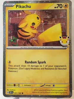 *STAMPED* Pikachu 051/162 Pokemon Day 2026 30th Anniversary Promo Cosmos Holo - Image 1