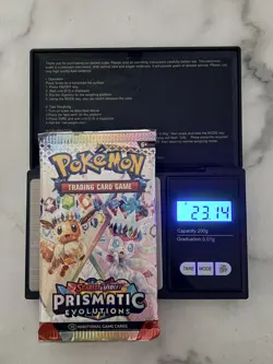 23.14g SEALED Pokemon TCG Prismatic Evolutions Booster Pack - HeavyU God PackU - Image 1