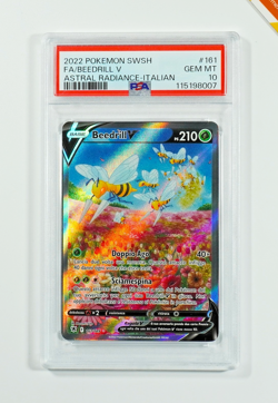 Pokemon PSA 10 Beedril V #161 Full Art Astral Radiance 2022 Italiano - Image 1