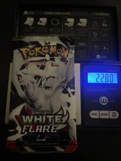 Very Heavy! 22.80g Pokemon TCG SV10.5 White Flare Booster Pack Sealed! - Image 1