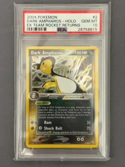 Pokemon Dark Ampharos 2/109 Ex Team Rocket Returns Holo PSA 10 - Image 1
