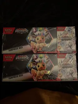 SEALED Pokemon Prismatic Evolutions Surprise Box + Booster Bundle (LOT OF 2) - Image 1