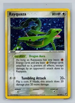 Pokemon Rayquaza 22/107 ex Deoxys Cosmos Holo Rare English MP - Image 1