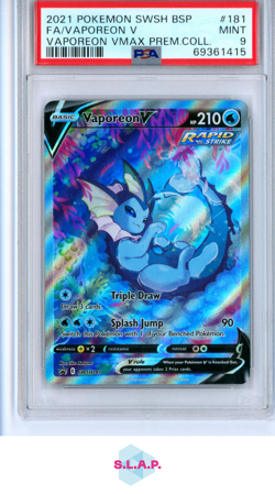 VAPOREON V POKEMON SWSH181 2021 SWSH PROMO FULL ART EN PSA 9 - Image 1