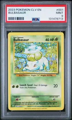 2023 POKEMON CLASSIC VENUSAUR & LUGIA EX DECK #001 BULBASAUR PSA 9 - Image 1