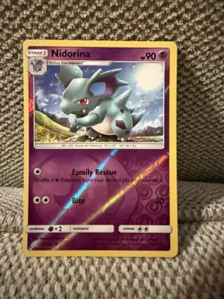Pokemon: Nidorina Reverse Holo - 55/181 - Uncommon - Sun & Moon: Team Up - Image 1