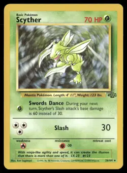 Scyther (26) #26/64 Jungle Pokemon (1M) - Image 1