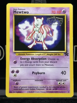 Pokemon TCG Mewtwo 3 WB Movie Promo Stamped 1999 WOTC Regular LP - Image 3