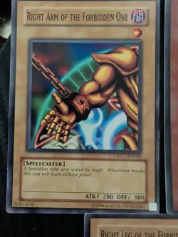 Exodia The Forbidden One Full Set Of 5 Yugioh TCG Master Collection Volume 1 - Image 3