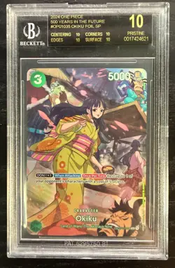 BGS 10 Black Label One Piece Card OKIKU SP OP01-035 ENGLISH - Image 1