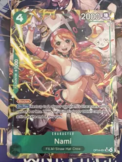 One Piece OP14-031 Nami SP Special Alt Art Foil The Azure Sea’s Seven NM - Image 1