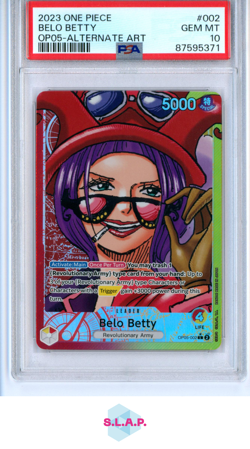BELO BETTY ONE PIECE TCG OP05-002 2023 AWAKENING IN THE NEW ERA FOIL EN PSA 10 - Image 1