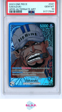SAKAZUKI ONE PIECE TCG OP05-041 2023 AWAKENING IN THE NEW ERA FOIL EN PSA 10 - Image 1