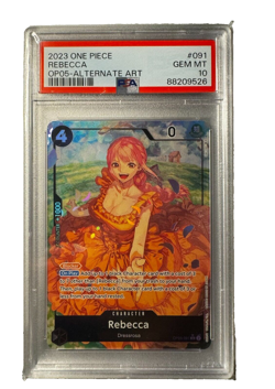 One Piece Awakening of the New Era Rebecca Alt Art OP05-091 PSA 10 - Image 1