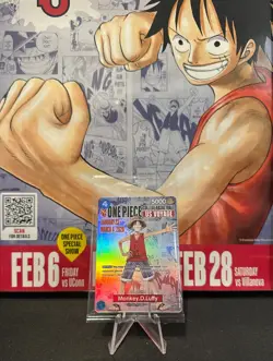 One Piece Monkey D. Luffy US Voyage College Basketball SEALED Foil Promo Card - Image 2