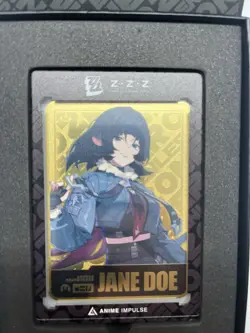 Zenless Zone Zero Jane Doe GOLD Metal Card ZZZ Anime Impulse Exclusive Series 3 - Image 1