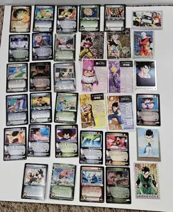 Lot Of 35 Dragon Ball Z GT Collectible Cards. Irwin, Golden Foil, Japanese. - Image 1
