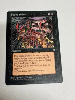 MTG- Spoils of Evil - Ice Age-MP- MAGIC CARD - Image 1
