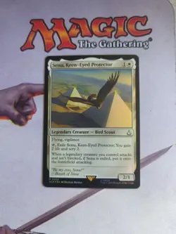 MTG Senu, Keen-Eyed Protector (Foil) [Assassin's Creed, Near Mint] - Image 1