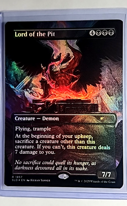 MTG Magic the Gathering SLD Secret Lair Borderless Foil #1857 Lord of the Pit - Image 1