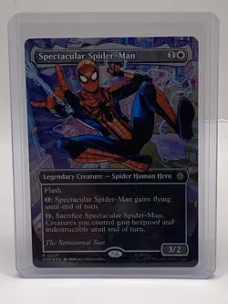 MTG SPECTACULAR SPIDER-MAN #0239 Borderless Textured Foil - M/NM - Image 3