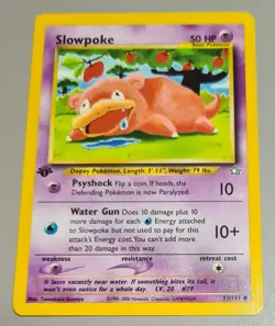 Slowpoke # 73/111 1.Edition Common Neo Genesis 2001 Pokemon EN Near Mint Vintage - Image 1