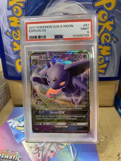 POKEMON TCG: SUN & MOON Base Set #61 ESPEON GX - PSA 9 MINT - Image 1