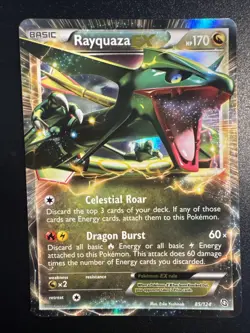 Rayquaza EX 85/124 Holo Ultra Rare Pokemon Dragons Exalted DRX 2012 EXC English - Image 1