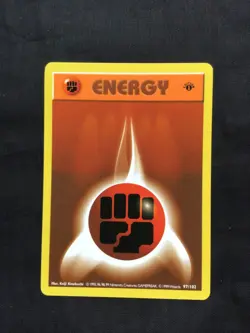 Pokemon Cards: Base Set 1st Edition Common: Fighting Energy 97/102 - Image 1