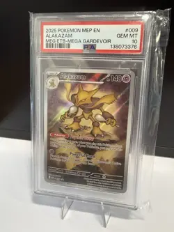 2025 POKEMON MEP EN-ME BLACK STAR PROMO #009 ALAKAZAM PSA 10 - Image 1