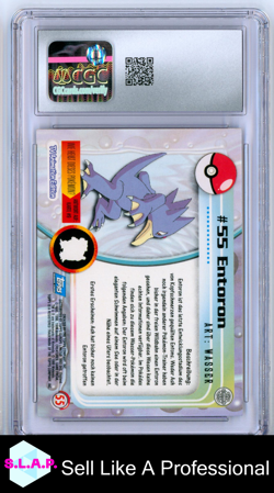 ENTORON POKEMON TOPPS #55 1999 SERIES 1 HOLO GERMAN CGC 5 - Image 2