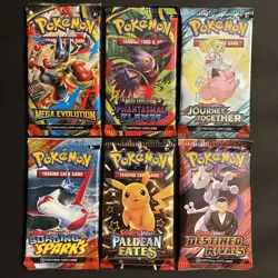 Pokemon TCG Variety Booster Pack Bundle (6 Packs) Factory Sealed - Image 1