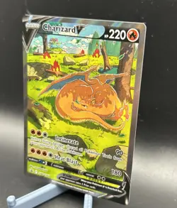 Pokemon Charizard V SWSH260 SWSH Promo Full Art Holo Near Mint Free Ship - Image 2