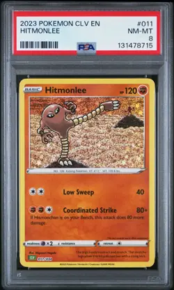 2023 POKEMON CLV-CLASSIC VENUSAUR & LUGIA EX DECK #011 HITMONLEE PSA 8 - Image 1
