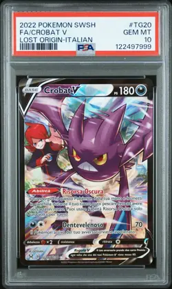 Pokemon PSA 10 Crobat V #TG20 FA Origine Perduta 2022 Italiano - Image 2