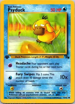 Psyduck 53/62 Common Fossil Pokemon MP - Image 1