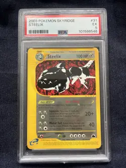 Pokemon TCG Steelix Skyridge Non Holo Rare 31/144 PSA 5 - Image 1