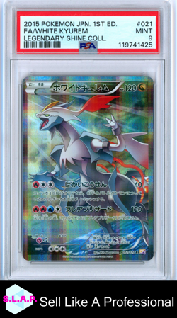 FA/WHITE KYUREM LEGENDARY SHINE COLL. POKEMON JAP LEGE SHINE COLL 2015 021 PSA 9 - Image 1